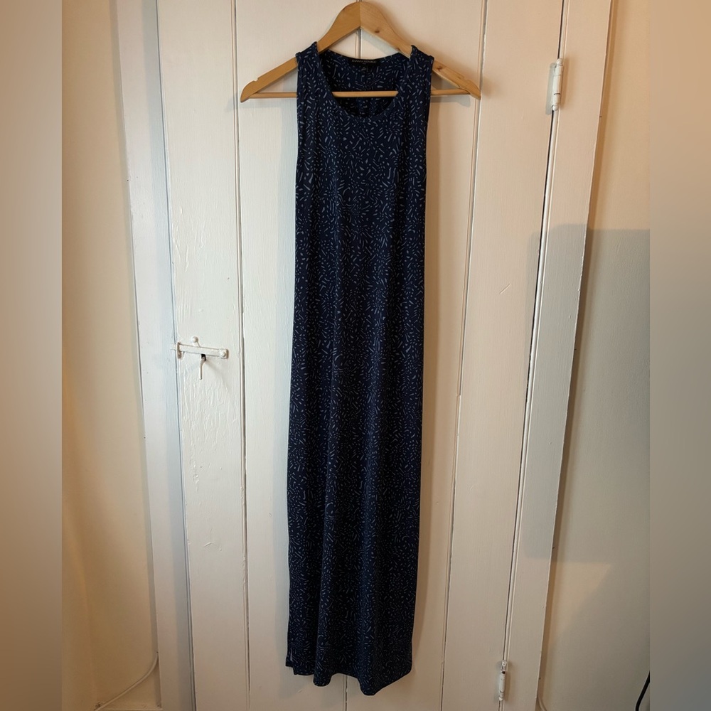 Banana Republic Dark Blue Patterned Maxi Dress